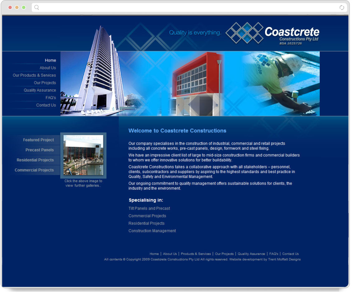 Coastcrete Constructions Screenshot